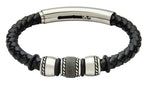 COB18-CAR leather and carbon fiber adjustable bracelet