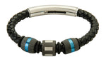 COB20-CAR leather and carbon fiber adjustable bracelet